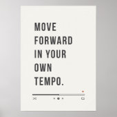 Motivational Quote Wall Art, Growth Mindset  ポスター (正面)