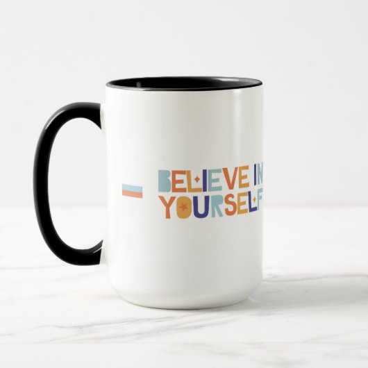 Motivational Quote White Mug | Mindset Coffee Cup マグカップ (左)