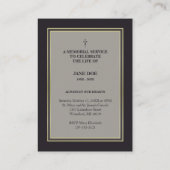 Motivational Quote with Buttefly in Loving Memory 名刺 (裏面)