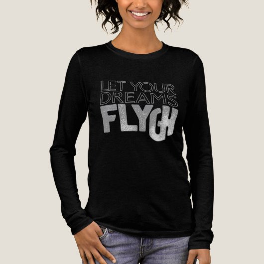 Motivational Quote Women’s Long Sleeve T-Shirt トライブレンドTシャツ (正面)