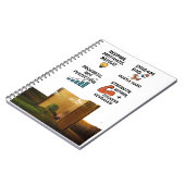 "Motivational Quotes Notebook – Dream Big, Hustle  ノートブック (左側)