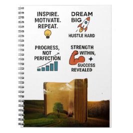 "Motivational Quotes Notebook – Dream Big, Hustle  ノートブック