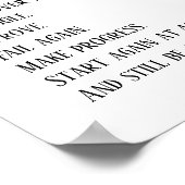 Motivational Quotes Poster White Background ポスター (角)