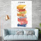 Motivational Quotes Watercolor Books Custom Poster ポスター