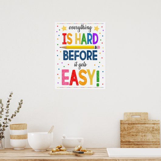 Motivational Rainbow Classroom Poster ポスター (キッチン)