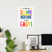 Motivational Rainbow Classroom Poster ポスター (ホームオフィス)