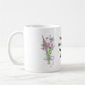 Motivational Retirement Quote Purple Wildflower コーヒーマグカップ (左)