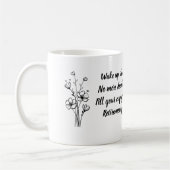 Motivational Retirement Quote Simple Flower コーヒーマグカップ (左)