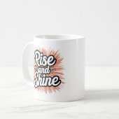 Motivational Rise and Shine Mug - Morning Inspirat コーヒーマグカップ (正面左)