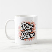 Motivational Rise and Shine Mug - Morning Inspirat コーヒーマグカップ (左)
