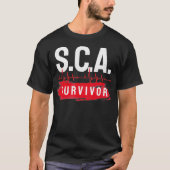 Motivational SCA Survivor Heart Attack SCA Awarene Tシャツ (正面)
