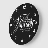Motivational Self-Love Wall Clock ラージ壁時計 (傾斜)