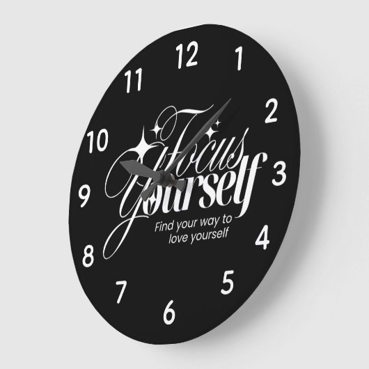 Motivational Self-Love Wall Clock  ラージ壁時計 (傾斜)