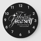 Motivational Self-Love Wall Clock  ラージ壁時計 (正面)