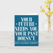 Motivational Sober Addiction Inspirational Sobriet カード (黄色い花)