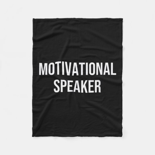 Motivational Speaker フリースブランケット (正面)