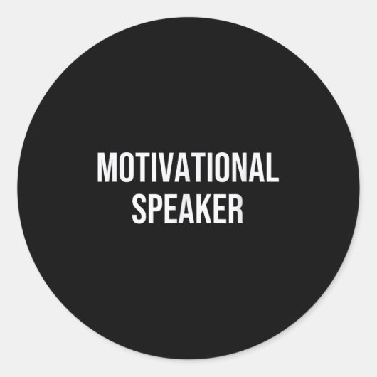 Motivational Speaker  ラウンドシール (正面)