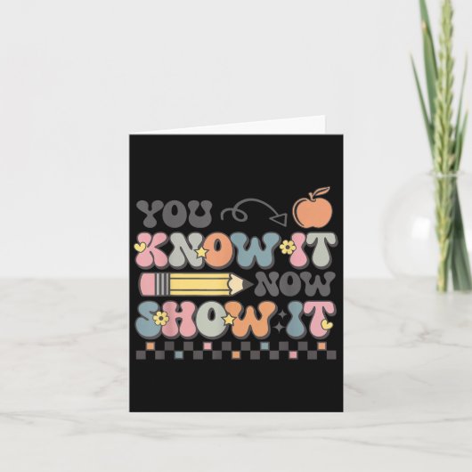 Motivational State Testing Test Day You Know It No カード (正面)