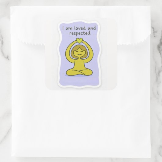 Motivational sticker スクエアシール (バッグ)