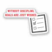Motivational Stickers "Discipline" シール (正面)