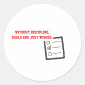 Motivational Stickers "Discipline" ラウンドシール (正面)