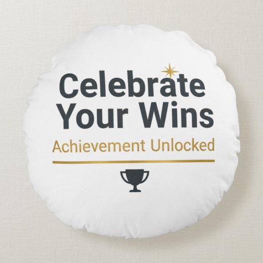 Motivational Success Gift  ラウンドクッション (正面)