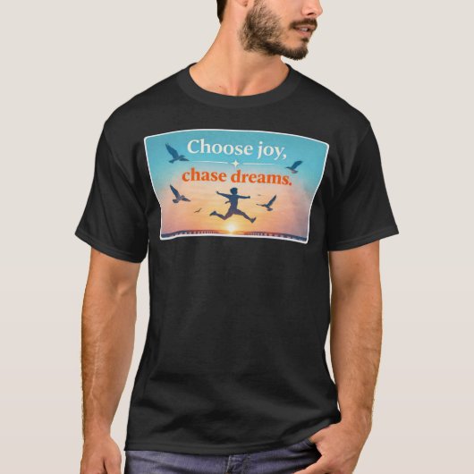 Motivational Sunset Quote Art Tシャツ (正面)