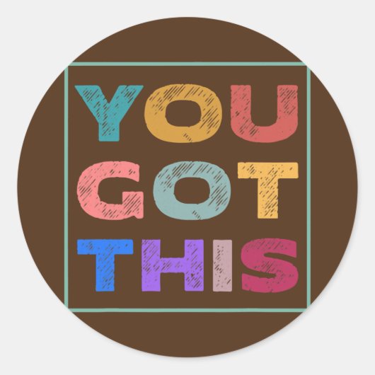 Motivational Testing Day You Got This Teacher ラウンドシール (正面)