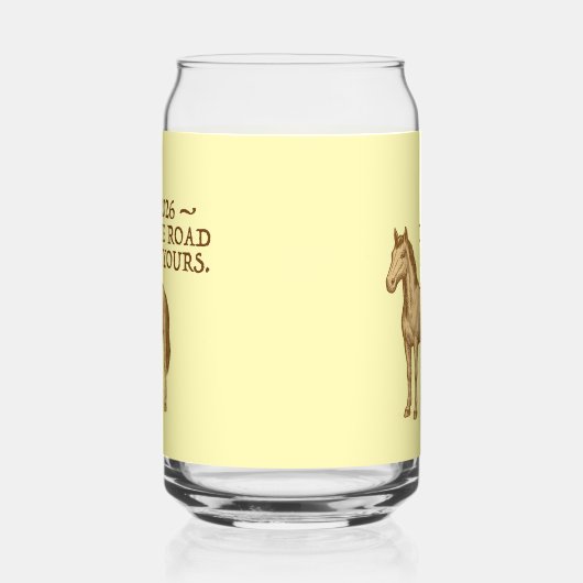 Motivational text and horse ガラス缶 (左)