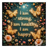 Motivational text with butterflies #1 ポスター (正面)