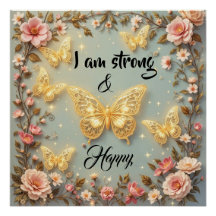 Motivational text with butterflies #2