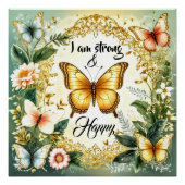 Motivational text with butterflies #3 ポスター (正面)