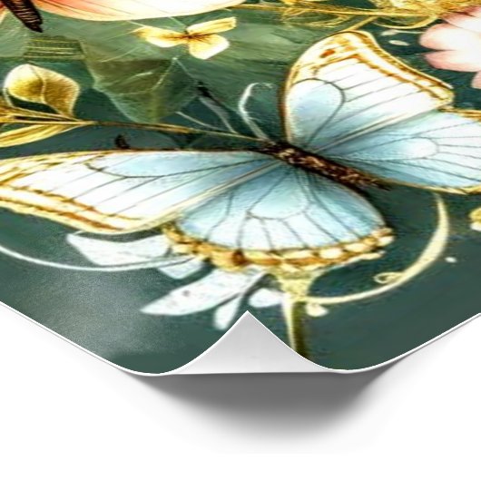 Motivational text with butterflies #3 ポスター (コーナー)