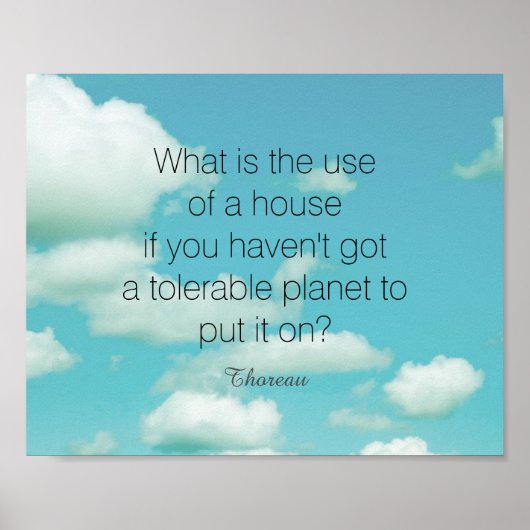 motivational Thoreau literary quote on nature ポスター (正面)
