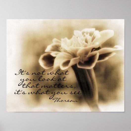 motivational Thoreau quote nature art poster ポスター (正面)