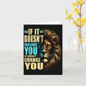 Motivational Training Workout Fitness Quotes Lion  カード (黄色い花)