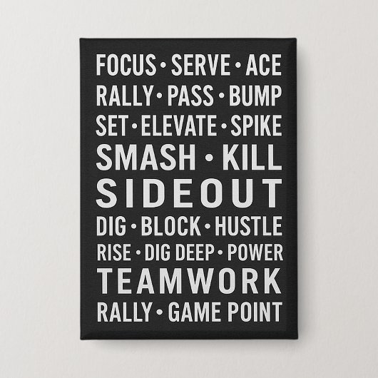 Motivational Volleyball  缶バッジ (正面)