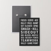 Motivational Volleyball  缶バッジ (正面/裏面)