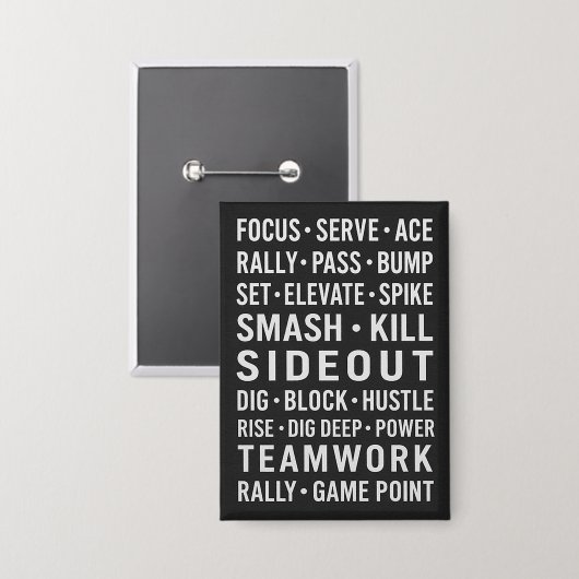 Motivational Volleyball  缶バッジ (正面/裏面)