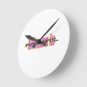 Motivational Wall Clock – Minimalist Inspirational ラウンド壁時計 (傾斜)