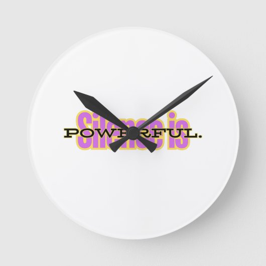 Motivational Wall Clock – Minimalist Inspirational ラウンド壁時計 (正面)