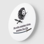 Motivational Wall Clock – Time Is Precious Quote ラージ壁時計 (傾斜)