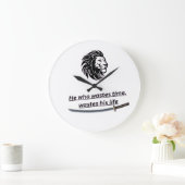 Motivational Wall Clock – Time Is Precious Quote  ラージ壁時計 (ホーム)