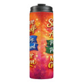 Motivational Water Bottle with Positive Quotes タンブラー (正面)