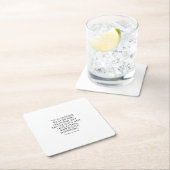 Motivational Wealth and Happiness Quote  スクエアペーパーコースター (インサイチュ)