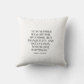 Motivational Wealth and Happiness Quote Pillow クッション (裏面)