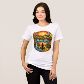 Motivational Women White Tshirt トライブレンドＴシャツ (正面全面)