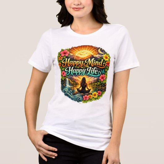 Motivational Women White Tshirt トライブレンドＴシャツ (正面)