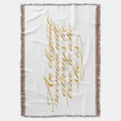 Motivational Women's Quote Blanket スローブランケット (正面縦)