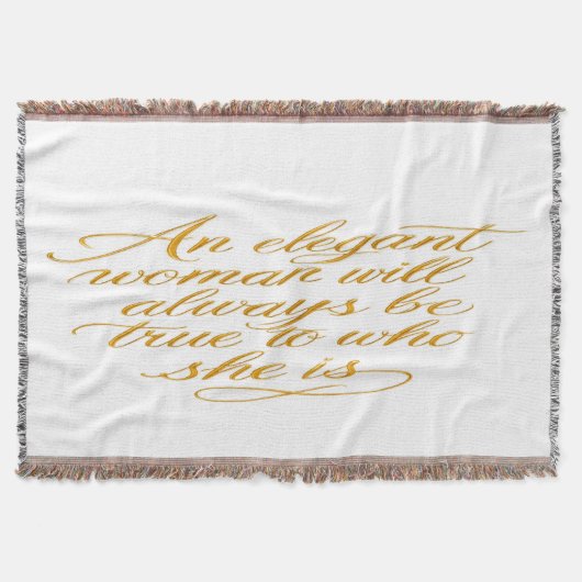 Motivational Women's Quote Blanket スローブランケット (正面)